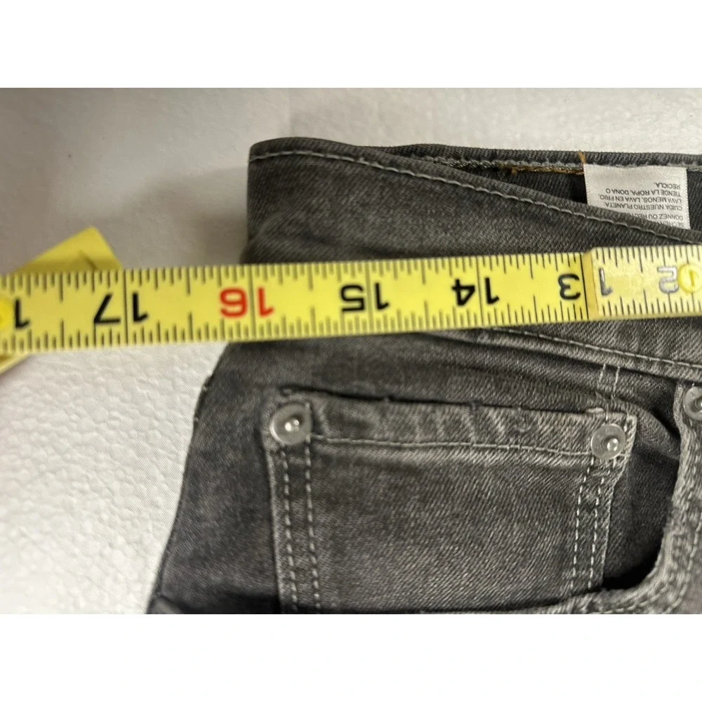 Levis 512 Jeans Mens 33x32‎ Gray Charcoal Slim Tapered Faded Black Stretch Flex